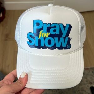 Brand New Pray For Snow Trucker Hat